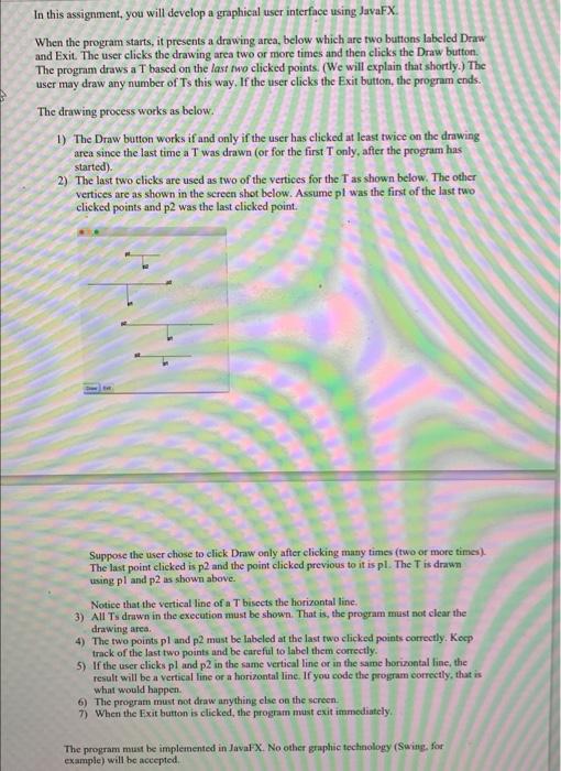 Solved In this assignment, you will develop a graphical user | Chegg.com