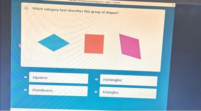 Solved Which category best describes this group of shapes? | Chegg.com