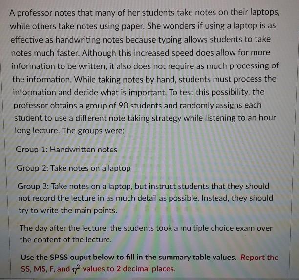 Solved A professor notes that many of her students take | Chegg.com