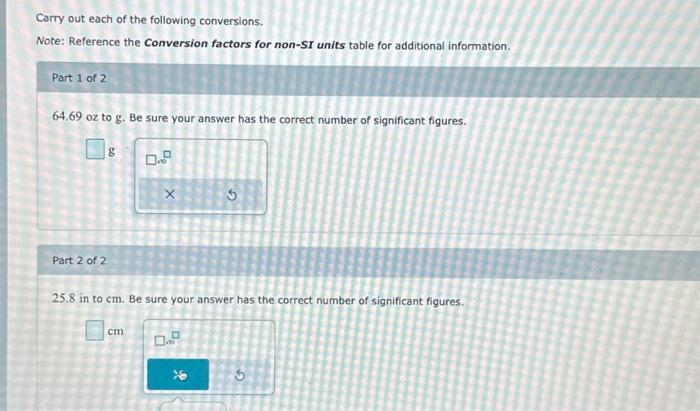 Solved Carry out each of the following conversions. Note: | Chegg.com