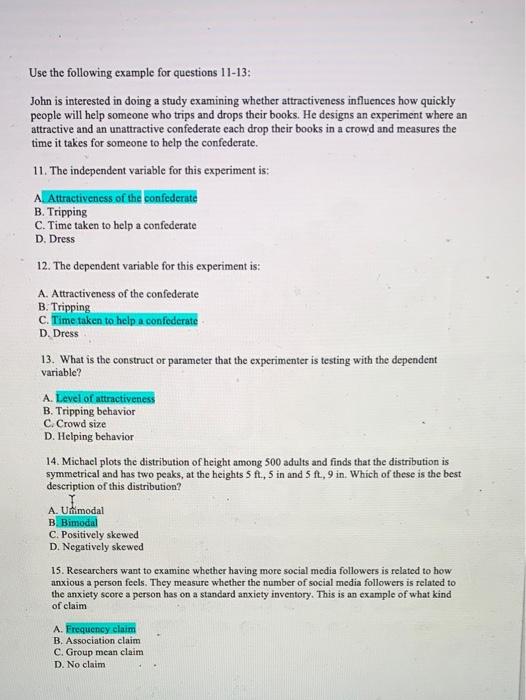 Solved Use the following example for questions 11-13: John | Chegg.com