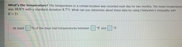 Solved What's the temperature? The temperature in a certain | Chegg.com