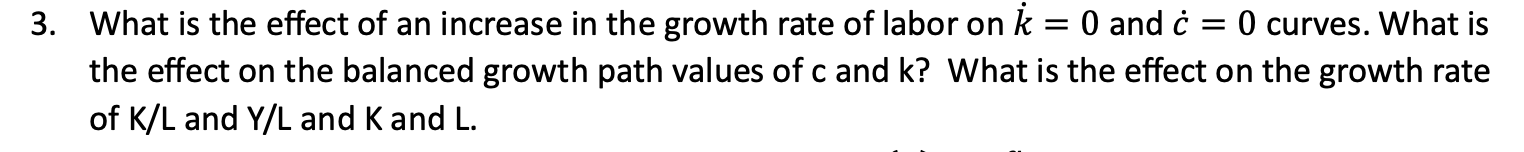 Solved What is the effect of an increase in the growth rate | Chegg.com