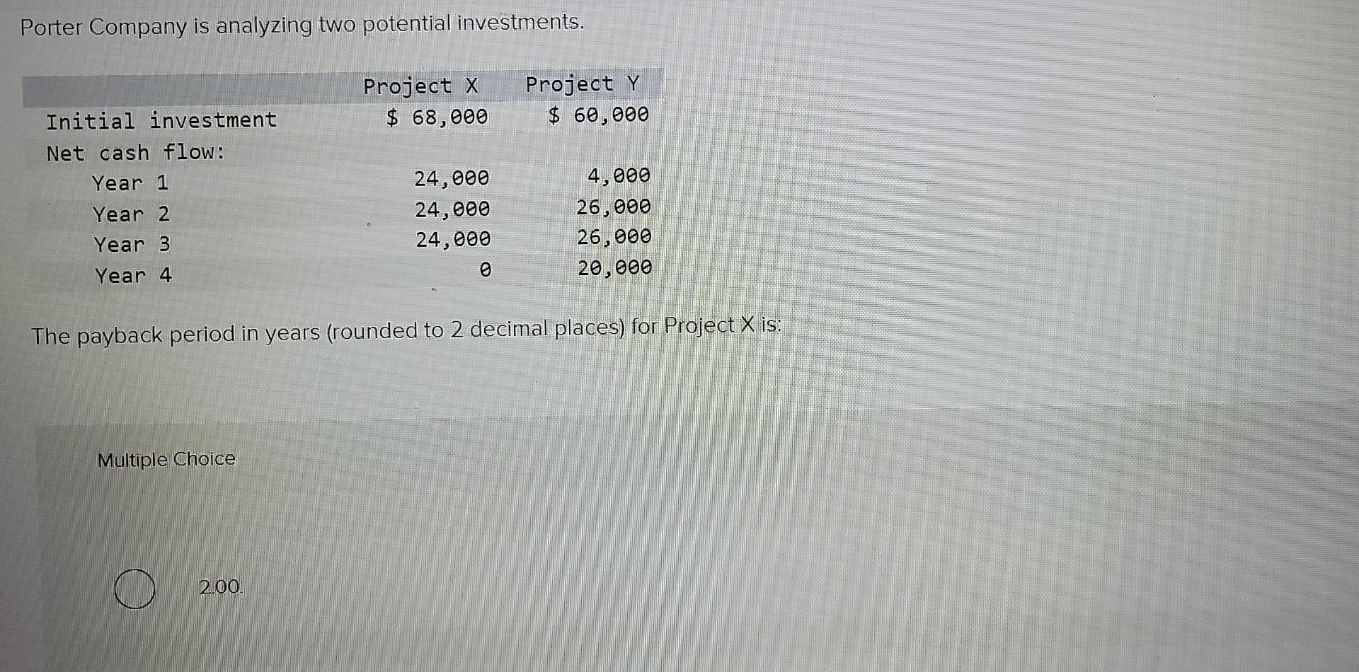 solved-porter-company-is-analyzing-two-potential-chegg