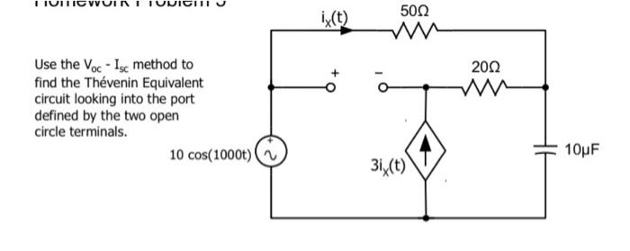 Solved Use the Voc - Isc method to find the Thévenin | Chegg.com