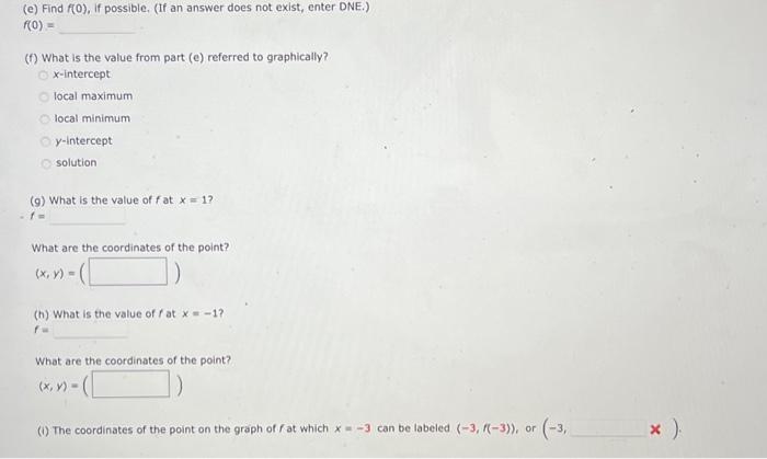 Solved Use the groph of the function to answer the | Chegg.com