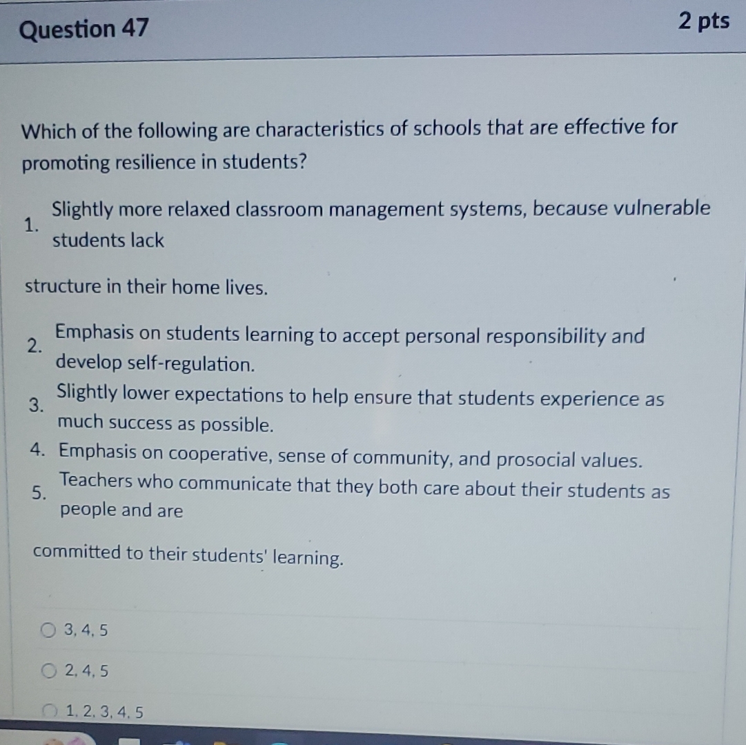 Solved Question 47Which of the following are characteristics | Chegg.com
