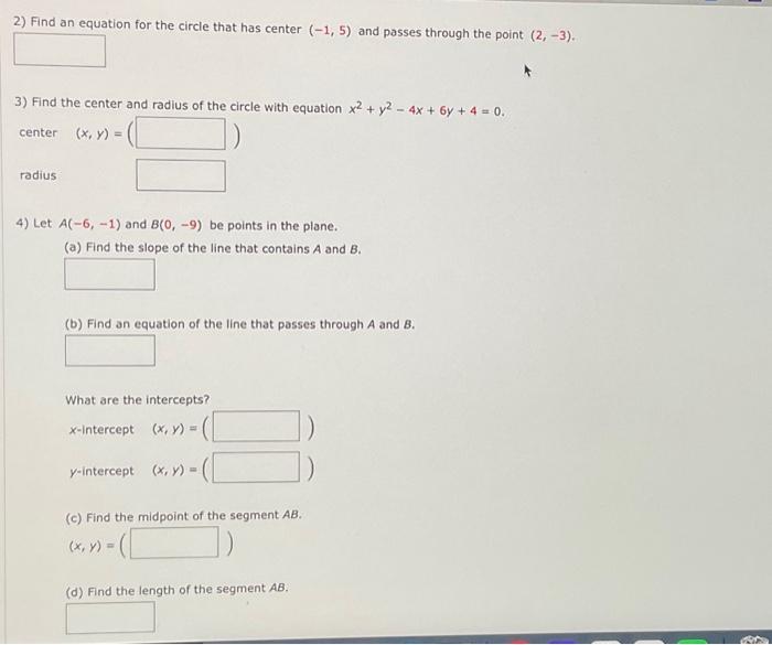 find center of a circle equation