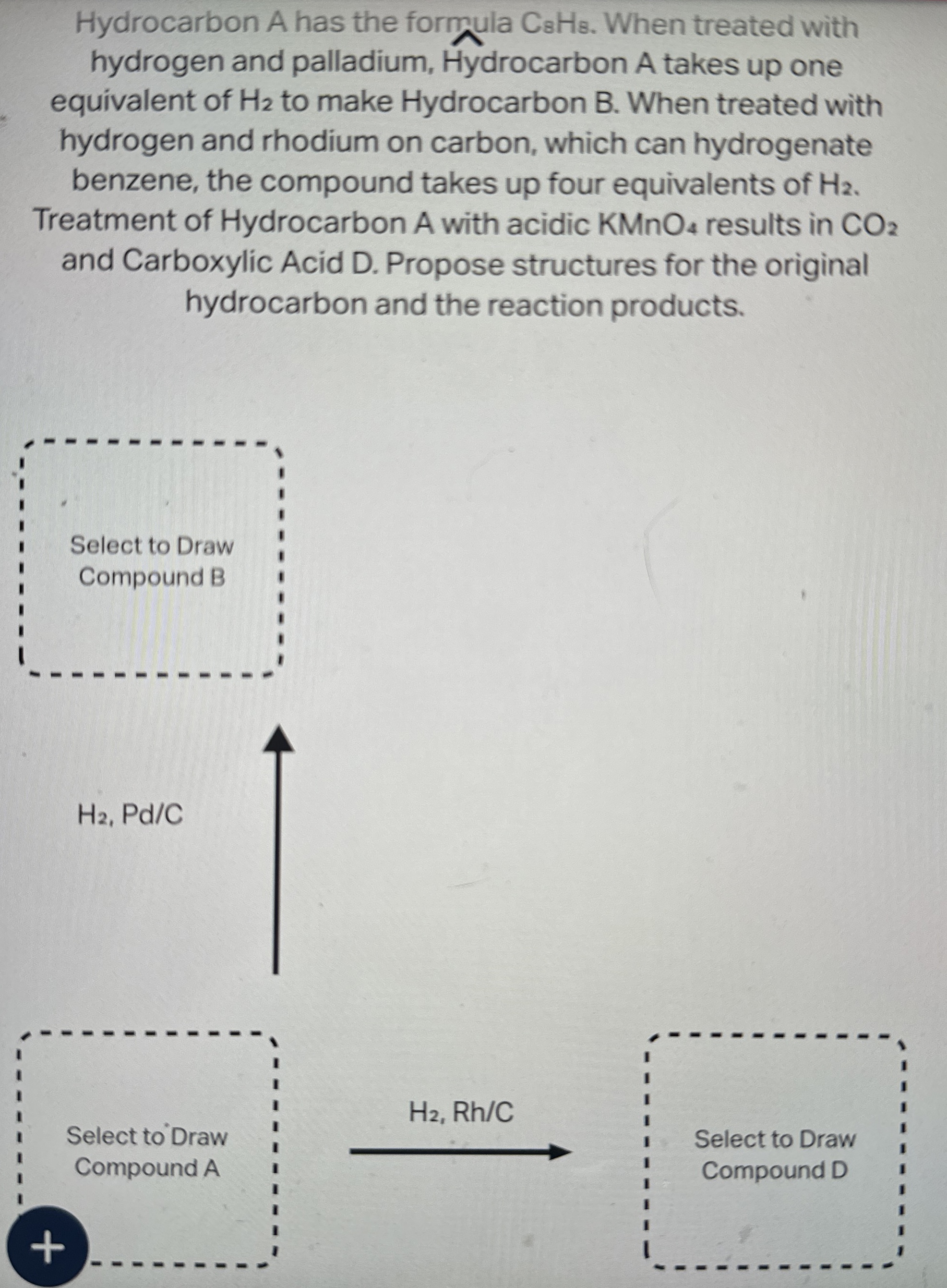 Solved Hydrocarbon A has the formula C_(8)H_(8) . ﻿When | Chegg.com