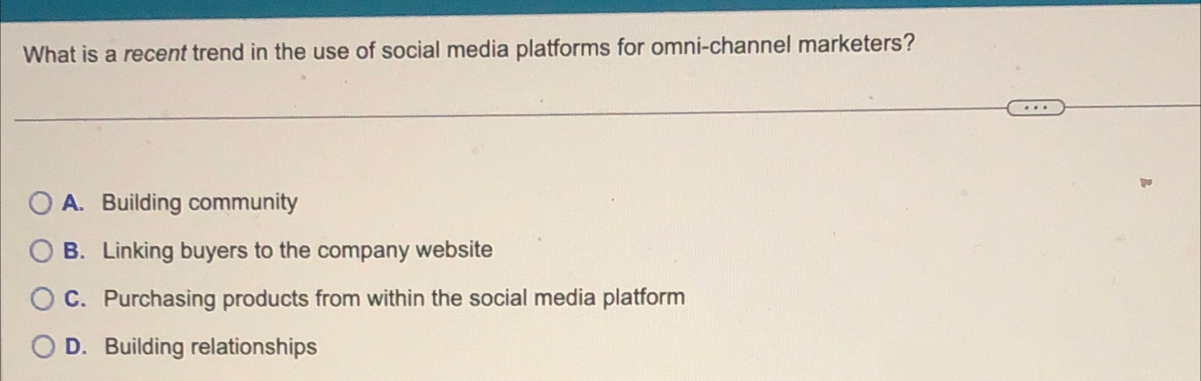 Solved What is a recent trend in the use of social media | Chegg.com