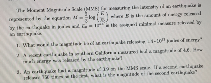 moment magnitude scale formula