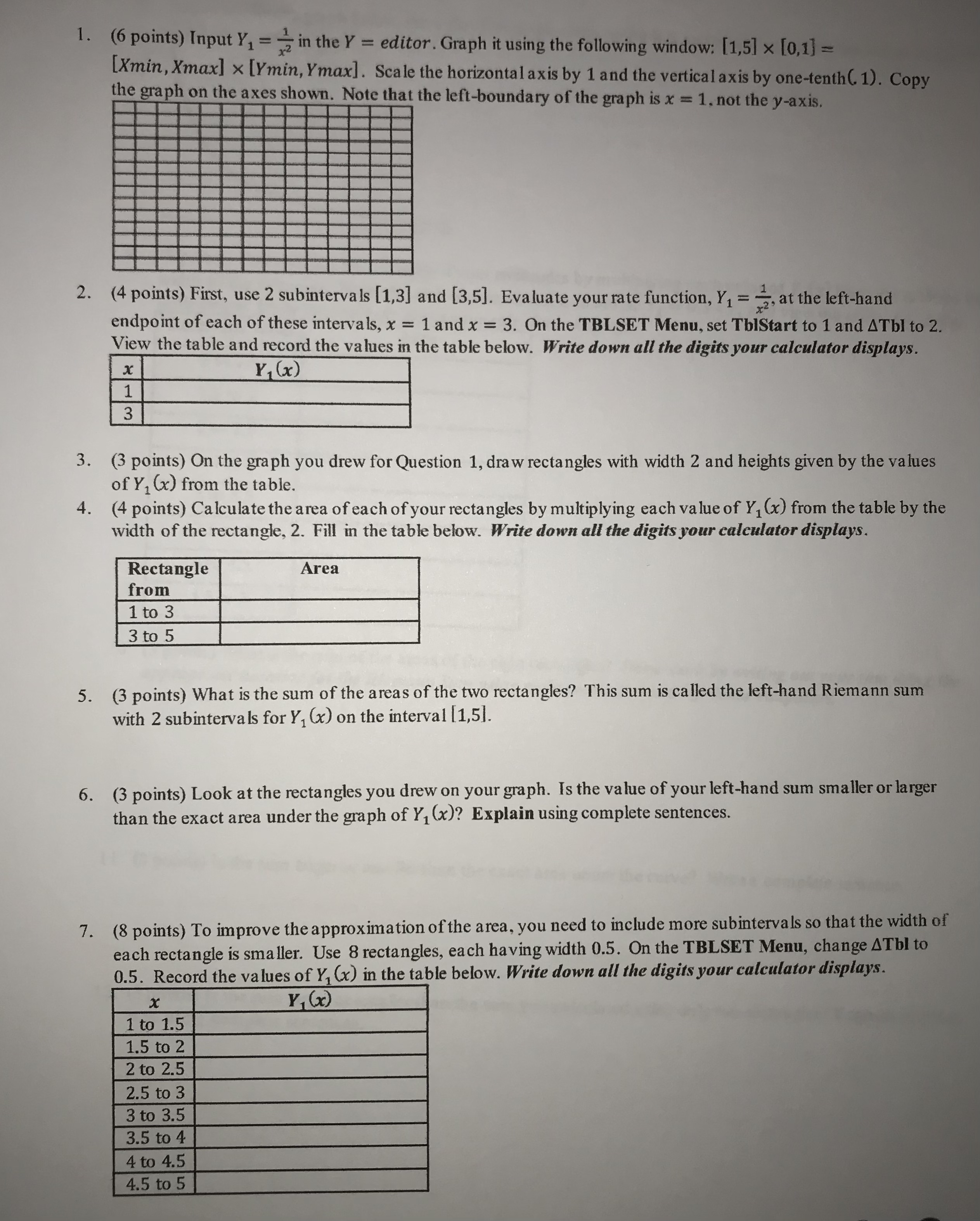 Solved Solve these questions using rate formula y= 1/x^2 | Chegg.com