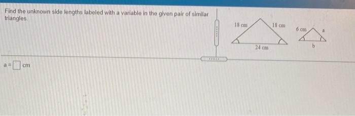 Solved Find The Unknown Angle Measure In The Pair Of Similar 0318