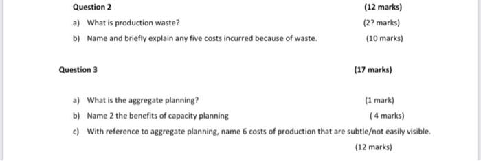 Solved Question 1 (22 marks) a) What is economic order | Chegg.com