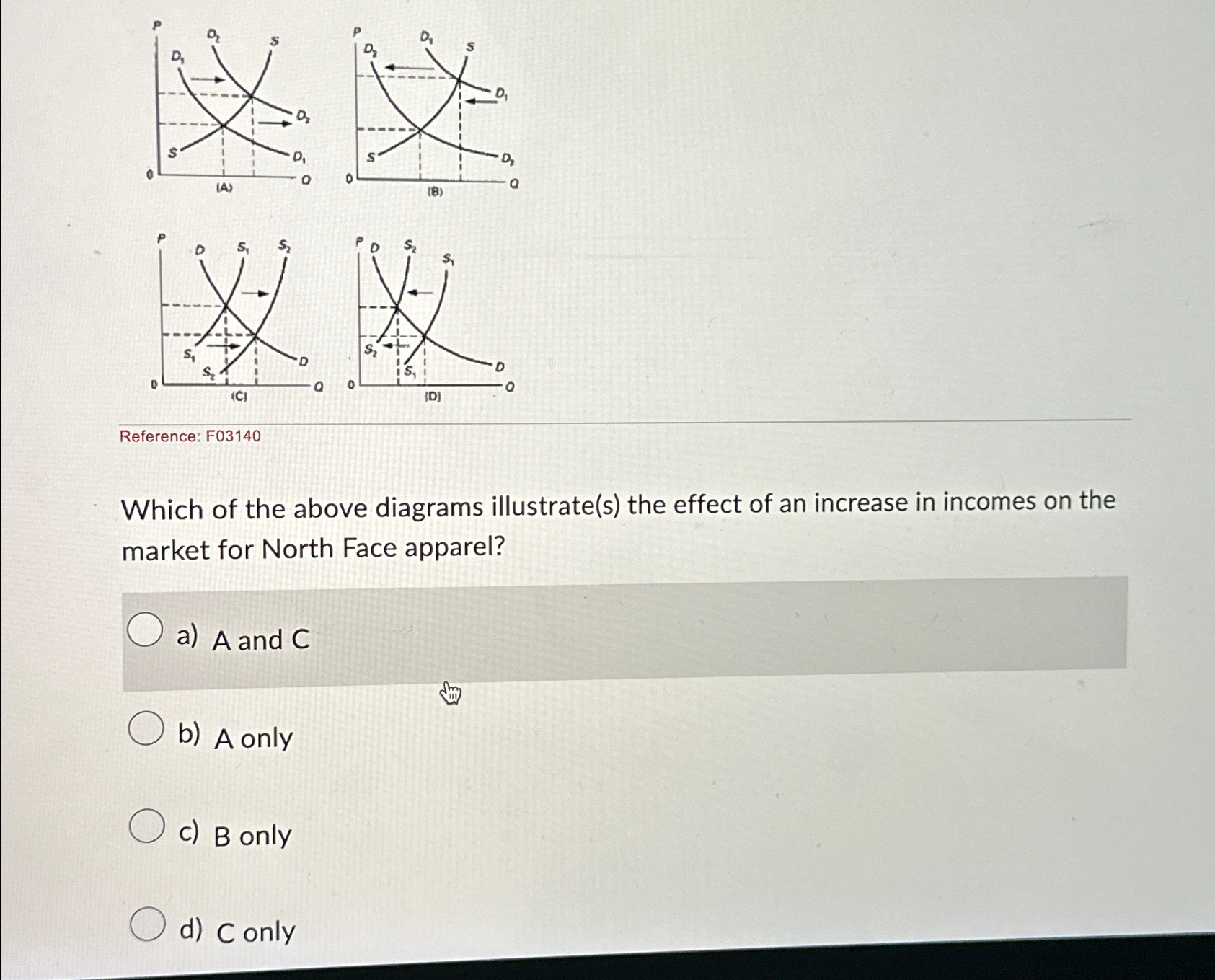 Solved Reference: F03140Which of the above diagrams | Chegg.com