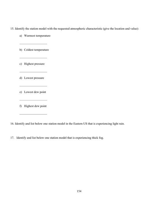 Solved please answer questions 1-17 below using the map | Chegg.com