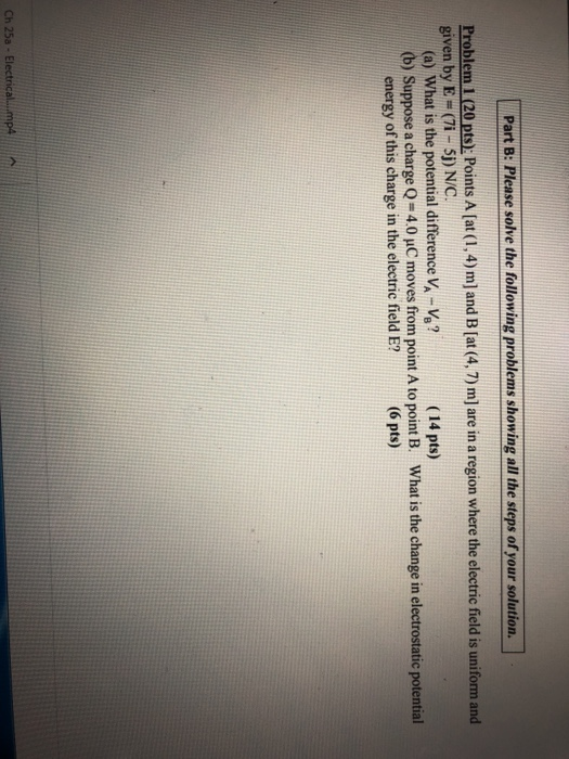 Solved Part B: Please solve the following problems showing | Chegg.com