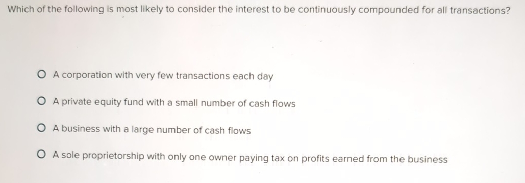 Solved Which of the following is most likely to consider the | Chegg.com