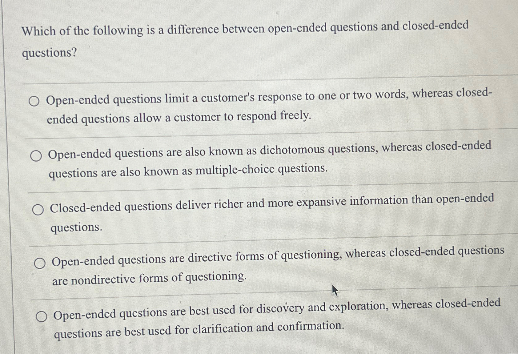 Solved Which of the following is a difference between Chegg