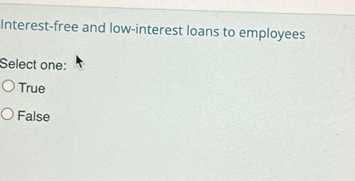 Solved Interest-free and low-interest loans to employees | Chegg.com