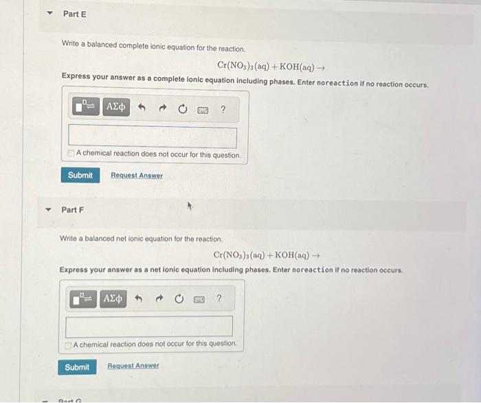 Solved Write a balanced complete ionic equation for the | Chegg.com