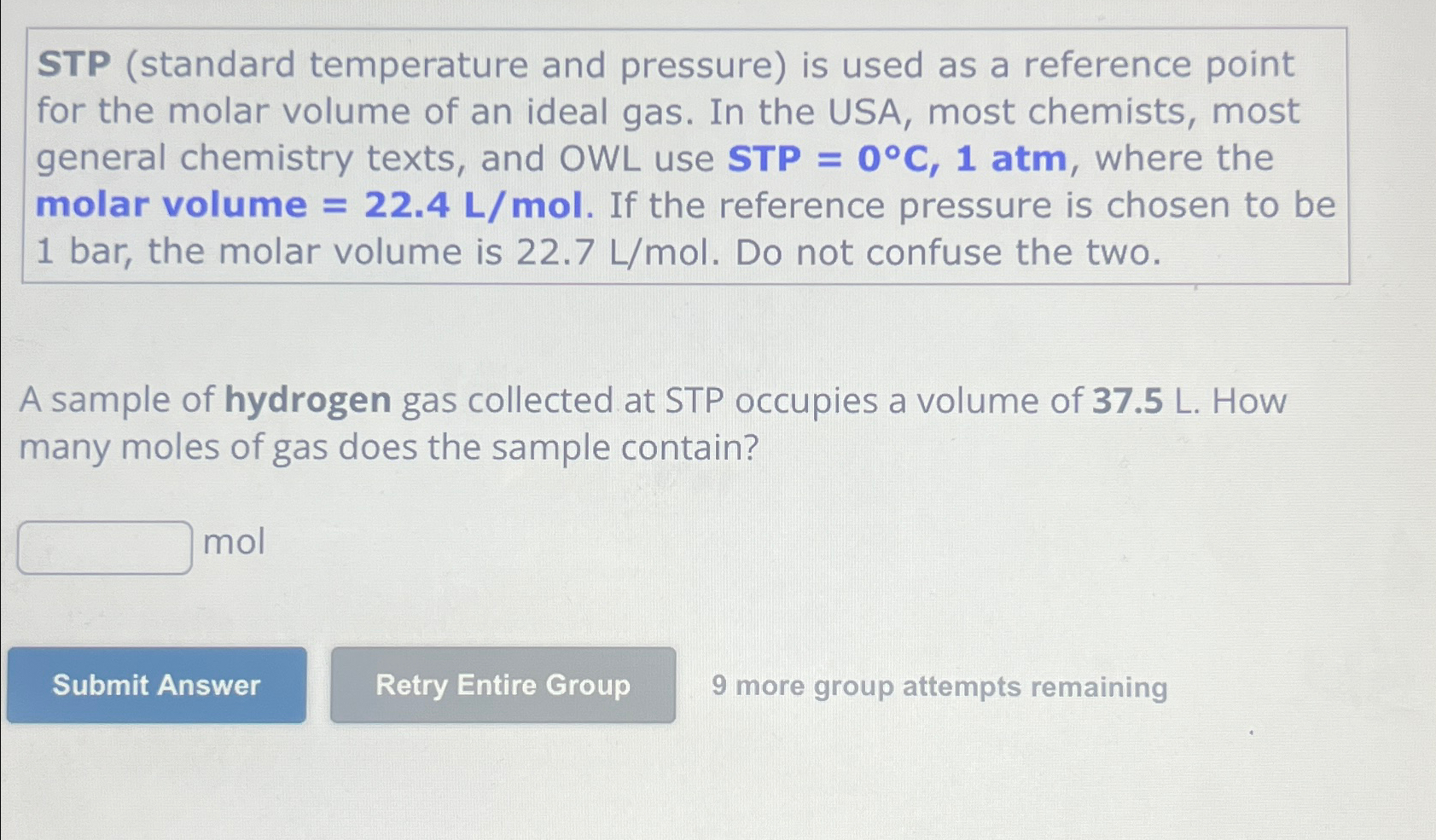Solved STP (standard temperature and pressure) ﻿is used as a | Chegg.com
