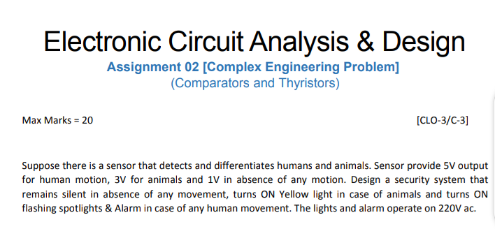 Solved Electronic Circuit Analysis & Design Assignment 02 | Chegg.com