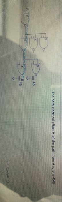 Solved The path electrical effort H of the path from A to B | Chegg.com