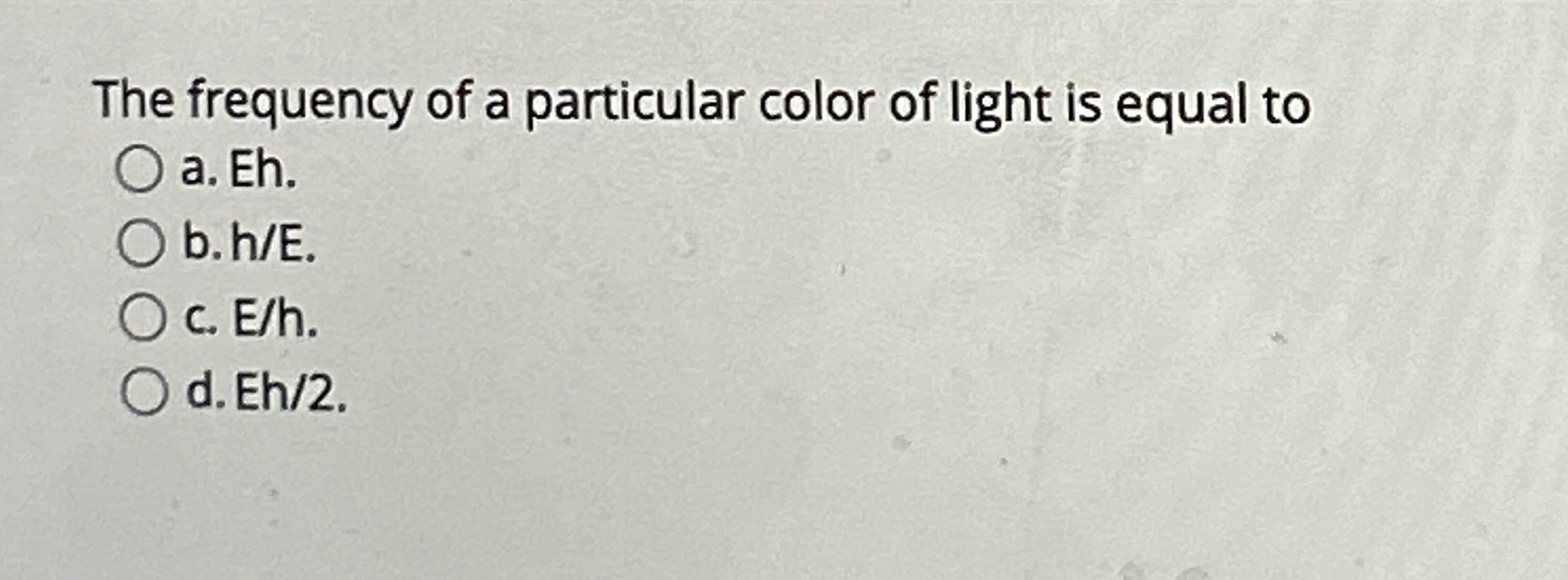 Solved The frequency of a particular color of light is equal | Chegg.com