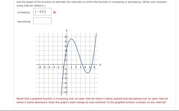 Solved Use the graph of the function to estimate the | Chegg.com