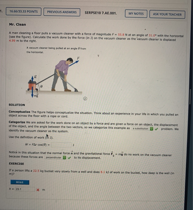 Solved 16 66 33 33 Points Previous Answers Serpse10 7 A Chegg Com