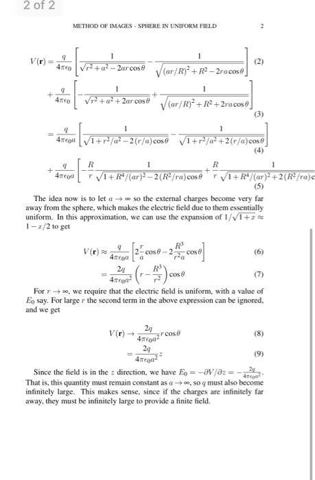 Solved find condecting Sphere in uniform electric field by | Chegg.com