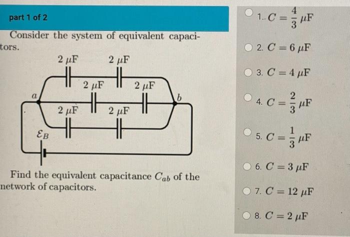 Solved Consider the capacitor circuit What is the effective | Chegg.com