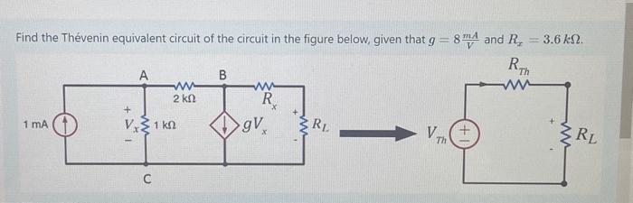 Solved Find The Thévenin Equivalent Circuit Of The Circuit | Chegg.com