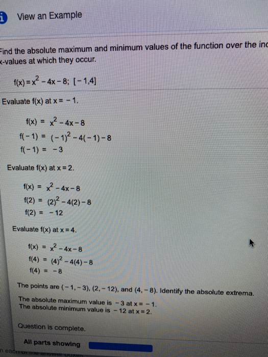 Find The Absolute Maximum And Minimum Values Of The Chegg Com