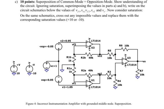 Solved c) 10 points: Superposition of Common-Mode + | Chegg.com
