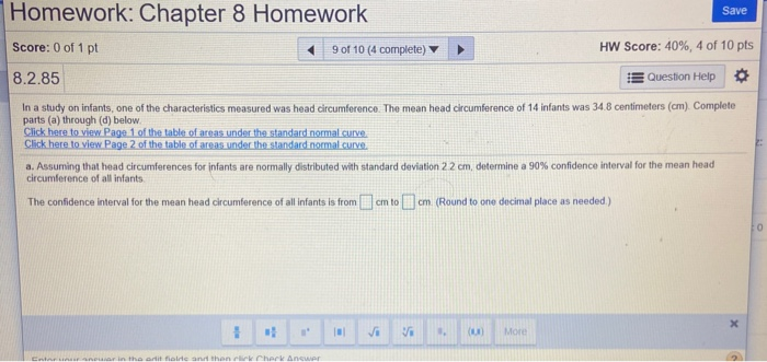 Solved Homework: Chapter 8 Homework Save Score: 0 of 1 pt 9 | Chegg.com
