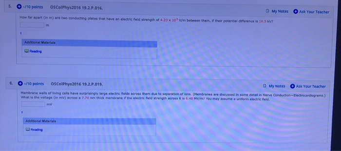 Solved 5 10 Points Oscolphys2016 19 2 P 016 My Notes Ask