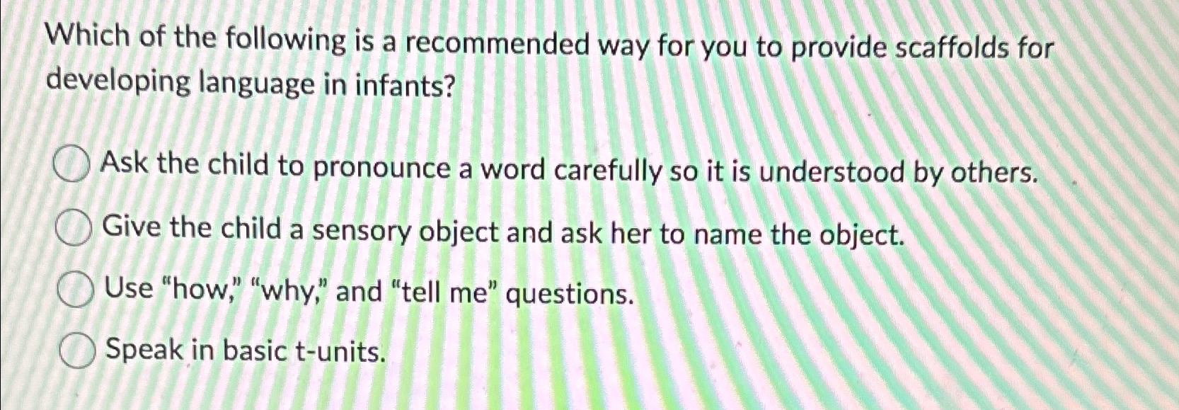 Solved Which of the following is a recommended way for you | Chegg.com