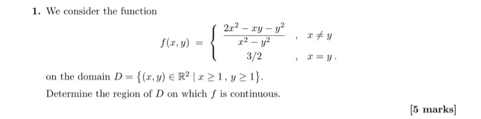 Solved: 1. We Consider The Function ( 2x2 - Xy - Y2 F(x,y)... | Chegg.com