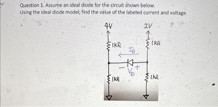 Solved Assume an ideal diode for the circuit below. Using | Chegg.com