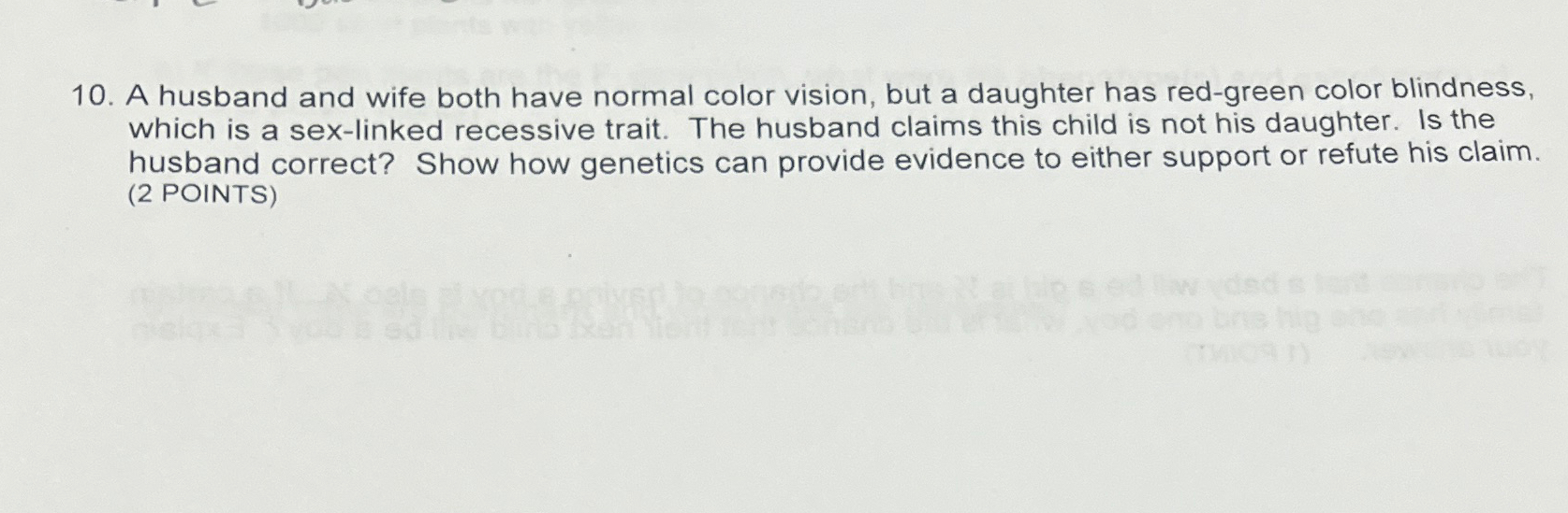 A husband and wife both have normal color vision, but | Chegg.com