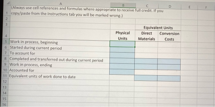 Solved AB Process Costing Weighted average method, | Chegg.com