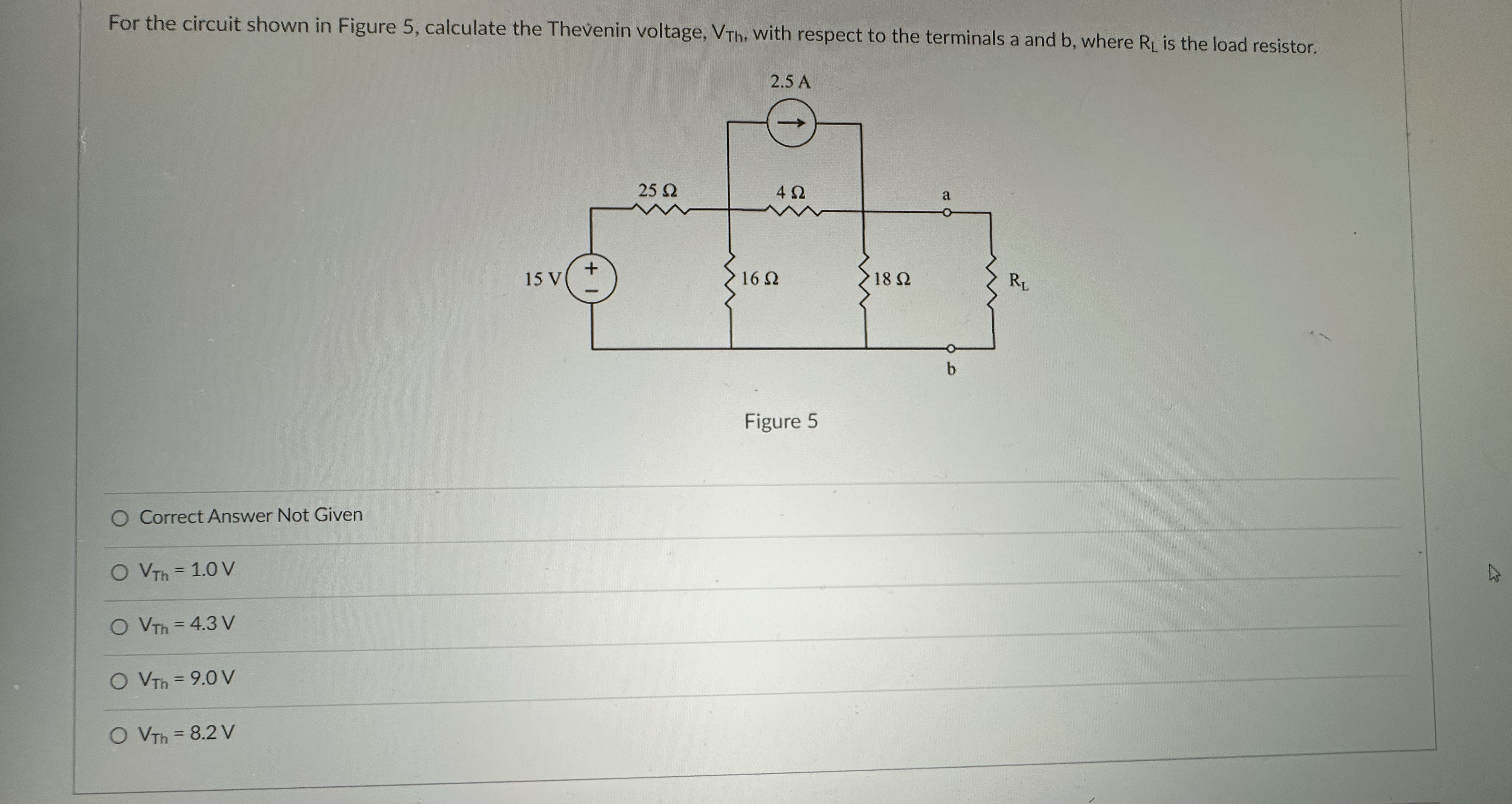 Solved For the circuit shown in Figure 5 , ﻿calculate the | Chegg.com