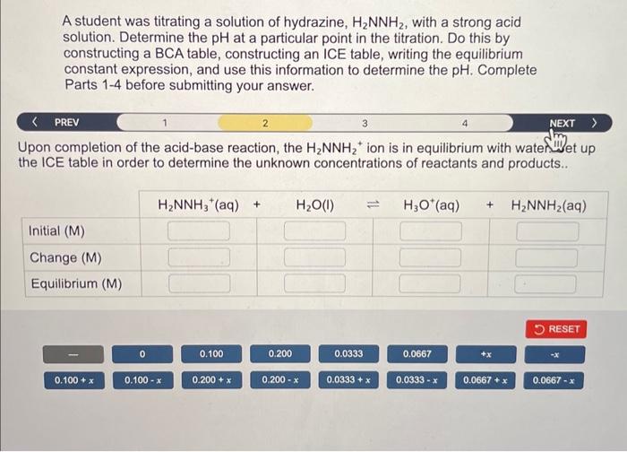 Solved A Student Was Titrating A Solution Of Hydrazine, | Chegg.com