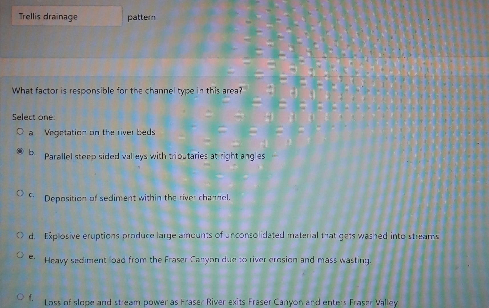 Solved Trellis drainage pattern What factor is responsible