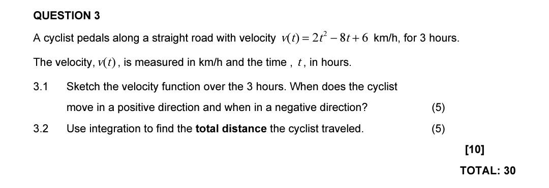 Solved A Cyclist Pedals Along A Straight Road With Velocity | Chegg.com