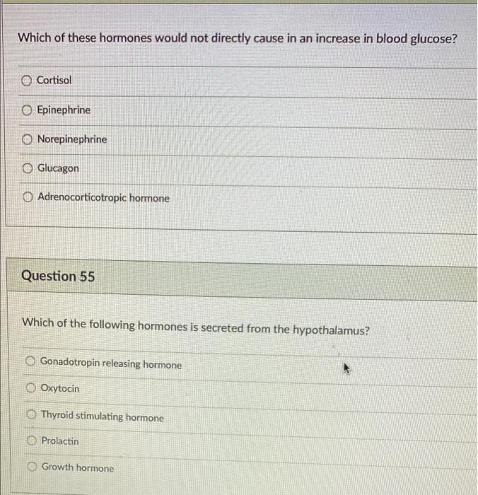 Solved Which of these hormones would lower blood pressure? O | Chegg.com