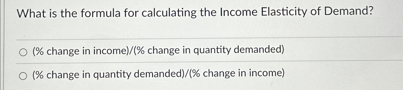 Solved What is the formula for calculating the Income | Chegg.com