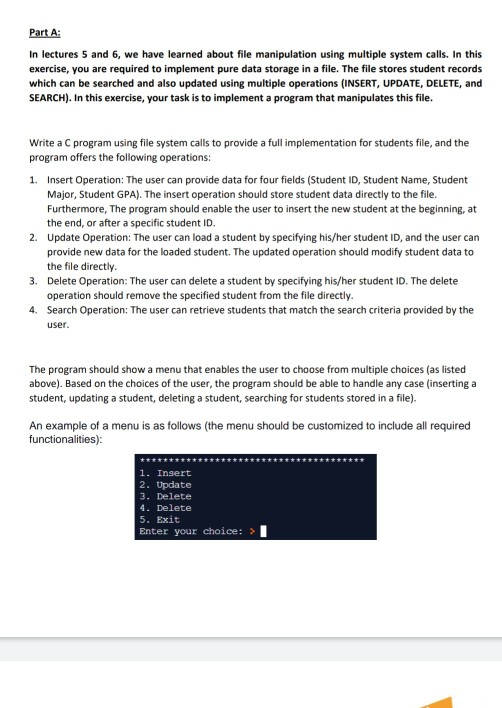 Solved Part A: In lectures 5 and 6, we have learned about | Chegg.com